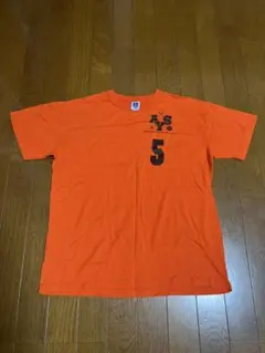 3番90年代ラッセルアスレチックオレンジTシャツM USA 古着　ビンテージ