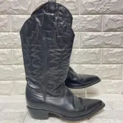 本革 ウエスタンブーツ 24.5cm ブラック