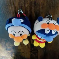 アンパンマンミュージアム限定　着ぐるみストラップ　アンパンマン　バイキンマン