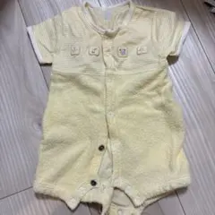 ☆美品☆ファミリア　半袖　ロンパース　黄色　春夏　50~65センチ