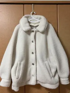 アイボリー ボアジャケット