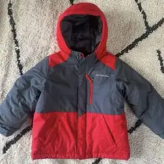 Columbia ダウンコート 赤/グレー 100 cm/3T