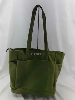 ＆ケフェイア KEFEIER キャンバストートバッグ カーキ系 ユニセックス
