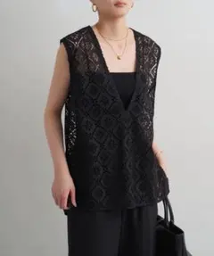VERMEIL par iena レーススリーブレストップス ブラック VERMEIL par iena レーススリーブレストップス ブラック - メルカリ