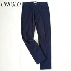 ユニクロ　テーパードパンツ　М　紺　スリムフィット　チノパン　美シルエット