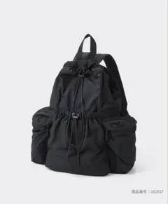 GU ソフトナイロンドローストリングバックパック 黒