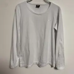 Nike 刺繍ロゴ 長袖Tシャツ ホワイト XL（M- L相当）