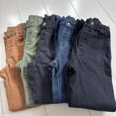 ユニクロ　GU スリムフィット 長ズボン 130 5本セット