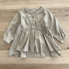 (100-110㎝)petit main ノーカラー フレアチュニック