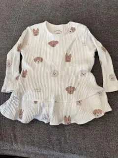 【美品】ジェラートピケ ジェラピケ メレンゲドッグ柄 ショートロンパース