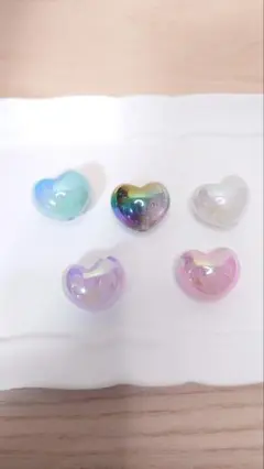 ハート型アクリルビーズ