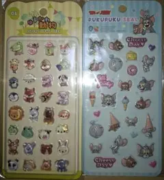 ゆるかわ動物シール 吉田産業 トムとジェリー ぷくぷくシール