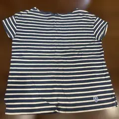 ストライプ半袖Tシャツ（ネイビー・ホワイト）