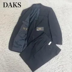 新品未使用品　タグ付き　DAKS 紳士スーツセット　チェック　肩パッド　A4のサムネイル