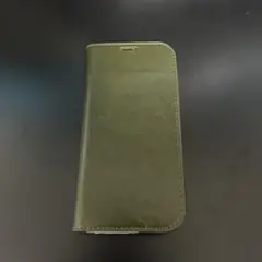 iPhone15用 手帳型iPhoneケース （モスグリーン）