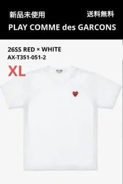 PLAY COMME des GARCONS 26SS REDエンブレムT 白L - メルカリ