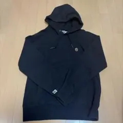 Bape bathingape ブラック フード付きパーカー ロゴ刺繍付き