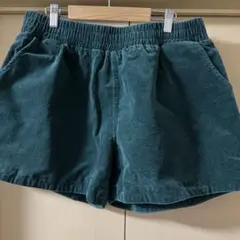 コーデュロイショートパンツ ダークグリーン