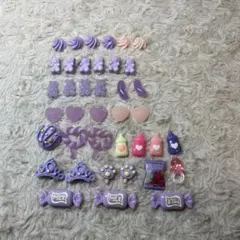 デコパーツ 紫 まとめ売り