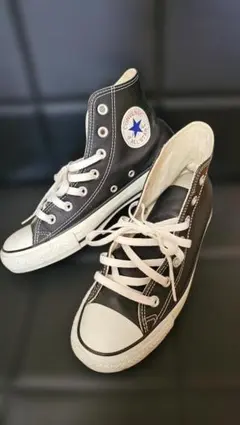 Converse All Star Hi ブラックレザー