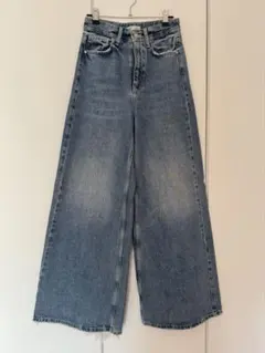 【お値下げ】ZARAワイドレッグデニムパンツ スペインで購入