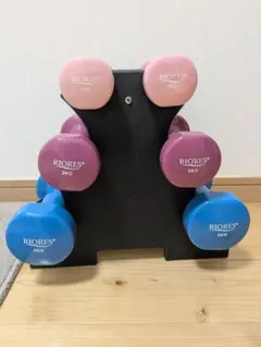 RIORES ダンベルセット 1kg 2kg 3kg スタンド付きのサムネイル