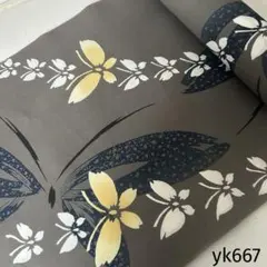 yk667 本染 浴衣 生地 反物 はぎれ 古布 リメイク 蝶