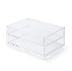 無印良品　重なるアクリルケース２段引出・大