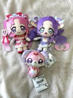 新品 名探偵プリキュア！ コロっとまんまる プリフェイスぬいぐるみ 全3種