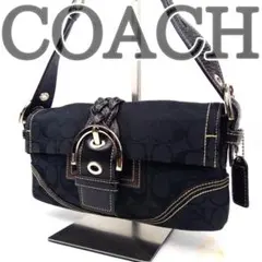 ✨希少・良品✨ コーチ ソーホー ワンショルダーバッグ シグネチャー 肩掛け 黒
