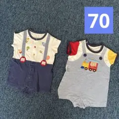 ミキハウス ロンパース 70