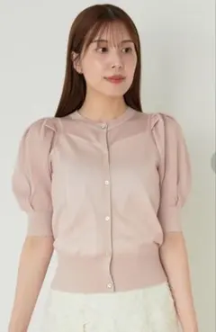 SNIDEL ラメカーディガン ベージュ