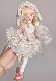 希少品 若月まり子 お花の妖精 ビスクドール ピンク グリーン 2体