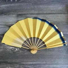 黄色と青のグラデーション扇子