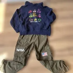 マリオプリントパーカーとNASAパンツセット