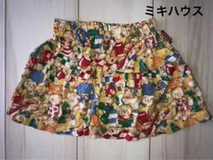 ミキハウス　スカート　90 総柄　くま　レトロ ベアー　女の子
