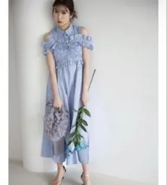 dazzlin ギャザービスチェセットワンピース