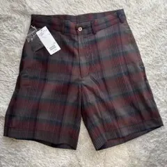 BEAMS チェック柄 ショートパンツ バーガンディ Sのサムネイル