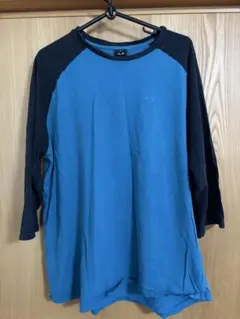 OAKLEY 青黒 ラグランスリーブ Tシャツ XL オークリーのサムネイル