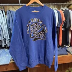 PANTHERS Cheer プリント スウェット ブルー XL