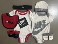 NIKE JORDAN ベビー ロンパース ヘッドバンド 帽子　靴下セット