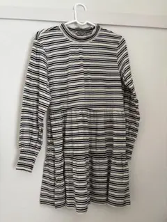 Scotch &soda ストライプ長袖ティアードワンピース