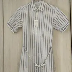 ストライプシャツワンピース　新品