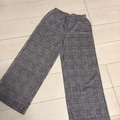 ZARA チェック柄 ワイドパンツ 9 (134cm)