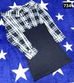 GRL オフショルチェック柄タイトワンピース M