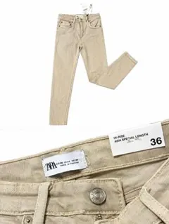 ZARA スキニーパンツ ジーンズ ベージュ