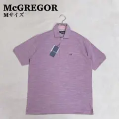 【新品タグ付】McGREGOR マックレガー ポロシャツ ジップアップ 紫 Mのサムネイル