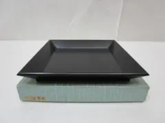『茶入飾盆』 山中塗 木製 真塗 盆点盆 / 小四方盆 化粧箱