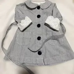 アプレレクール　ストライプ　シャツワンピース　80