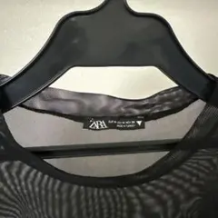 こ*K様 ZARA ブラック シースルー長袖 Tシャツ